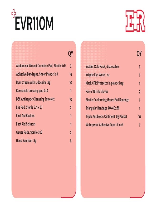 Ever Ready First Aid 10 Person First Aid Kit with Metal Case, Type III, Ansi A, OSHA Compliant - Image 3